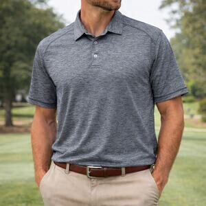 Tommy Bahama Men’s Gray Performance Polo Shirt Size M Golf Casual